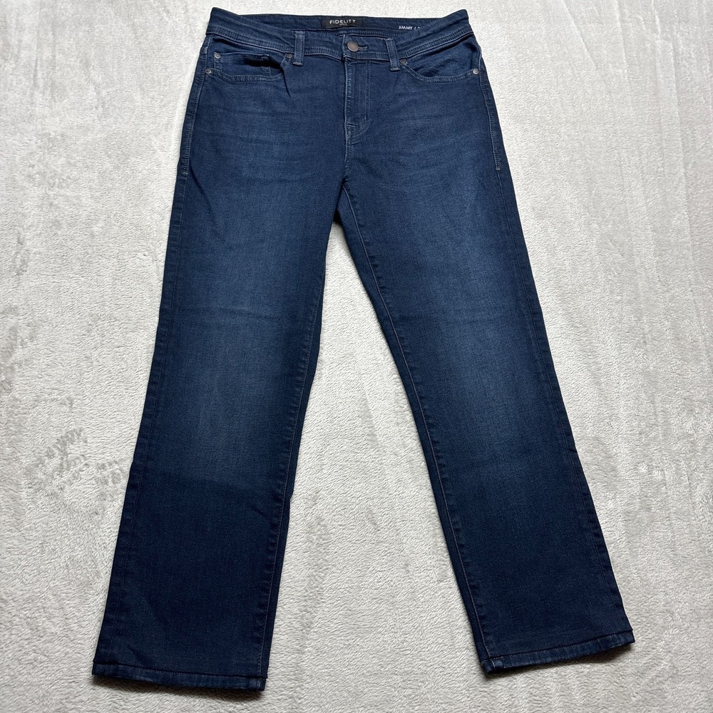 Fidelity Jimmy Denim Jeans Mens 32x28 Commando Blue Dark Wash Straight‎ Stretch